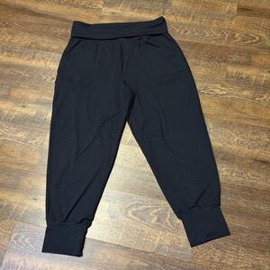 Aerie OFFLINE The Hugger Foldover Waist Jogger Legging Black Size Large Soft